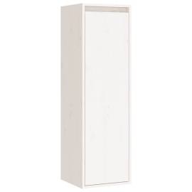 Dulap de perete, alb, 30x30x100 cm, lemn masiv de pin, 2 image
