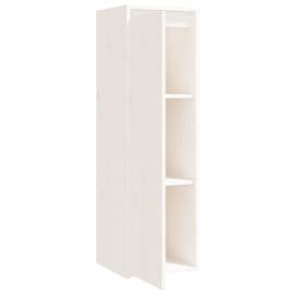 Dulap de perete, alb, 30x30x100 cm, lemn masiv de pin, 7 image