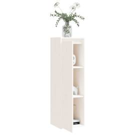 Dulap de perete, alb, 30x30x100 cm, lemn masiv de pin, 4 image
