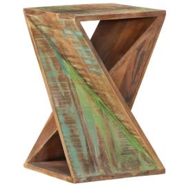 Masă laterală, 35x35x55 cm, lemn masiv reciclat, 10 image