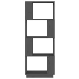 Bibliotecă/separator cameră, gri, 51x25x132 cm lemn masiv pin, 5 image