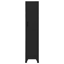 Dulap de vestiar, negru, 38x45x180 cm, oțel, 3 image