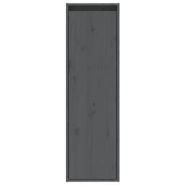 Dulap de perete, gri, 30x30x100 cm, lemn masiv de pin, 5 image