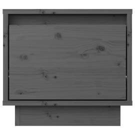 Noptieră, gri, 35x34x32 cm, lemn masiv de pin, 4 image