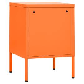 Noptieră, portocaliu, 35x35x51 cm oțel, 5 image