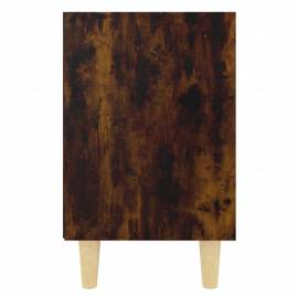 Noptieră cu picioare din lemn masiv, stejar afumat, 40x30x50 cm, 5 image