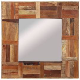 Oglindă de perete, 50x50 cm, lemn masiv reciclat, 2 image