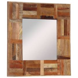 Oglindă de perete, 50x50 cm, lemn masiv reciclat, 11 image