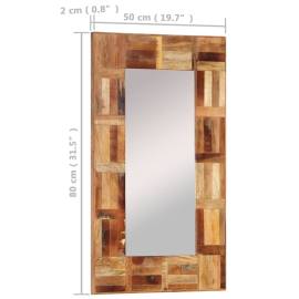Oglindă de perete, 50x80 cm, lemn masiv reciclat, 9 image