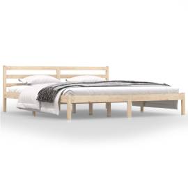Cadru de pat super king 6ft, 180x200 cm, lemn masiv de pin, 3 image