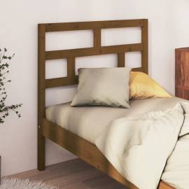 Tăblie de pat, maro miere, 106x4x100 cm, lemn masiv de pin, 3 image