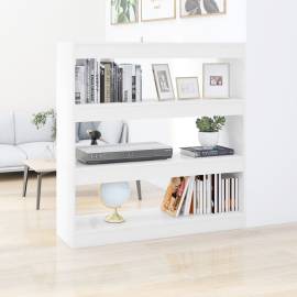 Bibliotecă/separator cameră, alb, 100x30x103 cm