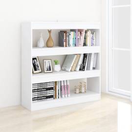 Bibliotecă/separator cameră, alb, 100x30x103 cm, 3 image