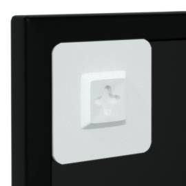 Oglindă de perete, negru, 100x40 cm, metal, 5 image