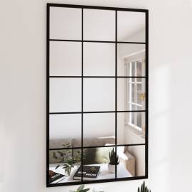 Oglindă de perete,negru, 100 x 60 cm, metal