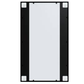 Oglindă de perete,negru, 100 x 60 cm, metal, 4 image