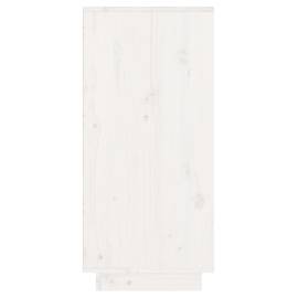 Dulap consolă, alb, 60x34x75 cm, lemn masiv de pin, 7 image