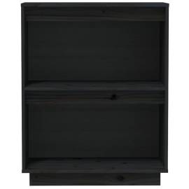 Dulap consolă, negru, 60x34x75 cm, lemn masiv de pin, 6 image
