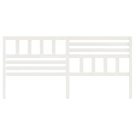 Tăblie de pat, alb, 186x4x100 cm, lemn masiv de pin, 4 image