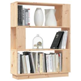 Bibliotecă/separator cameră, 80x25x101 cm, lemn masiv pin, 4 image