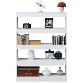 Bibliotecă/separator cameră, alb, 100x30x135 cm, 6 image