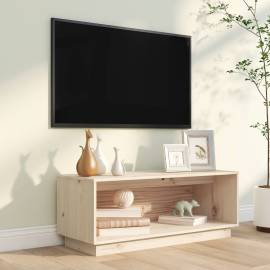 Comodă tv, 90x35x35 cm, lemn masiv de pin, 4 image