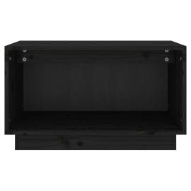 Comodă tv, negru, 60x35x35 cm, lemn masiv de pin, 3 image