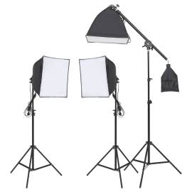 Kit studio foto cu set de lumină și fundal, 3 image