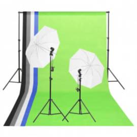 Set studio foto cu lumină, fundal și reflector, 2 image