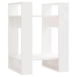 Bibliotecă/separator cameră, alb, 41x35x57 cm, lemn masiv pin, 2 image