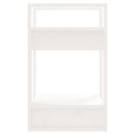 Bibliotecă/separator cameră, alb, 41x35x57 cm, lemn masiv pin, 6 image