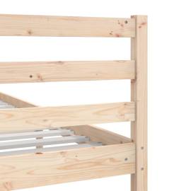 Cadru de pat dublu 4ft6, 135x190 cm, lemn masiv, 8 image