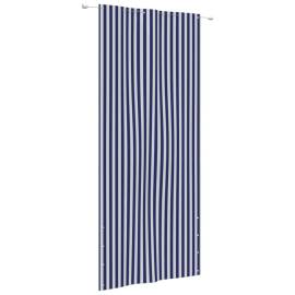 Paravan de balcon,albastru și alb, 120x240 cm, țesătură oxford