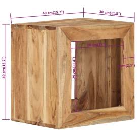 Taburet, 40x30x40 cm, lemn masiv de acacia, 7 image
