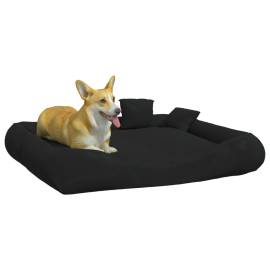 Saltea de câini cu perne, negru, 115x100x20 cm, material oxford, 3 image