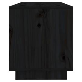 Comodă tv, negru, 74x34x40 cm, lemn masiv de pin, 8 image