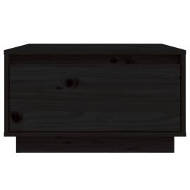 Măsuță de cafea, negru, 55x56x32 cm, lemn masiv de pin, 5 image