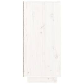 Servantă, alb, 110x34x75 cm, lemn masiv de pin, 8 image