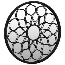 Oglindă rotundă,negru,60x3 cm,fier,pentru utilizare în interior, 3 image
