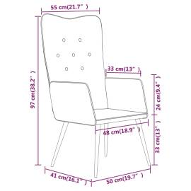 Scaun cu spătar înalt, maro și crem, piele naturală, 8 image