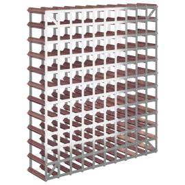 Suport sticle de vin, 120 sticle, maro, lemn masiv de pin, 6 image