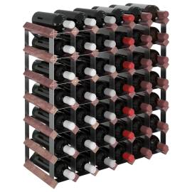 Suport sticle de vin, 42 sticle, maro, lemn masiv de pin, 3 image