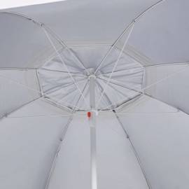 Umbrelă de plajă cu pereți laterali, nisipiu, 215 cm, 6 image