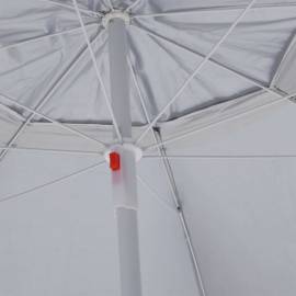 Umbrelă de plajă cu pereți laterali, nisipiu, 215 cm, 7 image