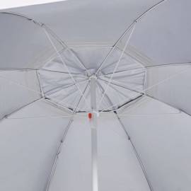 Umbrelă de plajă cu pereți laterali antracit 215 cm, 6 image