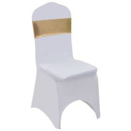 Fundă de scaun elastică, 25 buc., cataramă cu diamante, auriu
