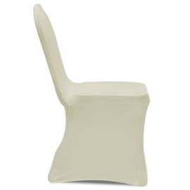Husă de scaun elastică, 4 buc., crem, 4 image