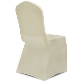 Husă de scaun elastică, 50 buc., crem, 4 image