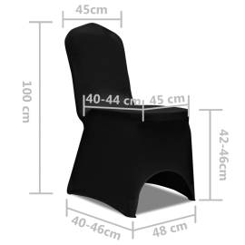 Husă de scaun elastică, 50 buc., negru, 7 image