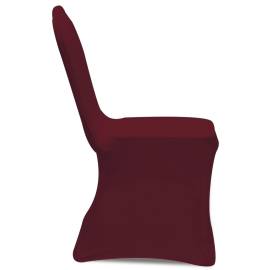 Husă de scaun elastică, 50 buc., roșu bordo, 3 image